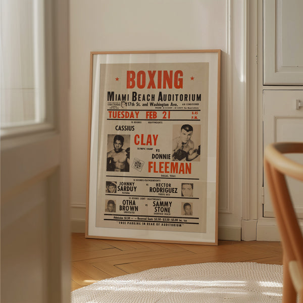 Clay vs Freeman Vintage Poster