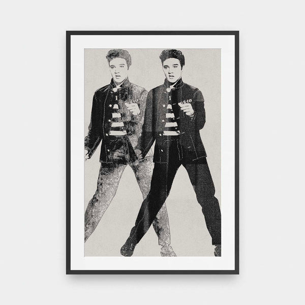 Jailhouse Rockin' - black and White, featured, fresh, Graphic, pop art, portrait print, poster, Vintage - LNDN GRAY