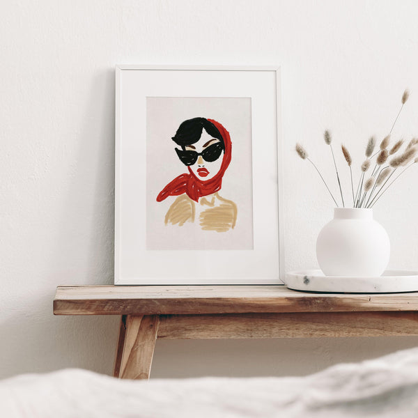 Lady In Red - color, Fashion, featured, illustration, Travel, Vintage - LNDN GRAY