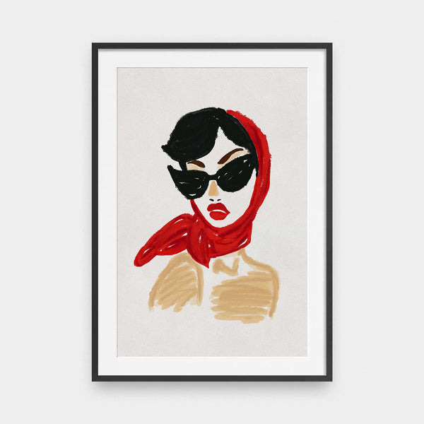 Lady In Red - color, Fashion, featured, illustration, Travel, Vintage - LNDN GRAY