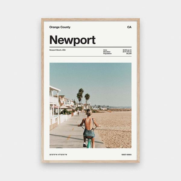 City Specs Newport - beach, Cities, color, photography, portrait print, poster - LNDN GRAY