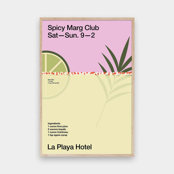 Spicy Marg Club - color, illustration, portrait print, poster, quotes - LNDN GRAY