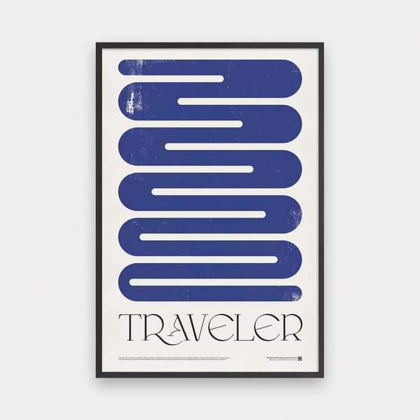 Traveler - color, Graphic, portrait print, poster - LNDN GRAY