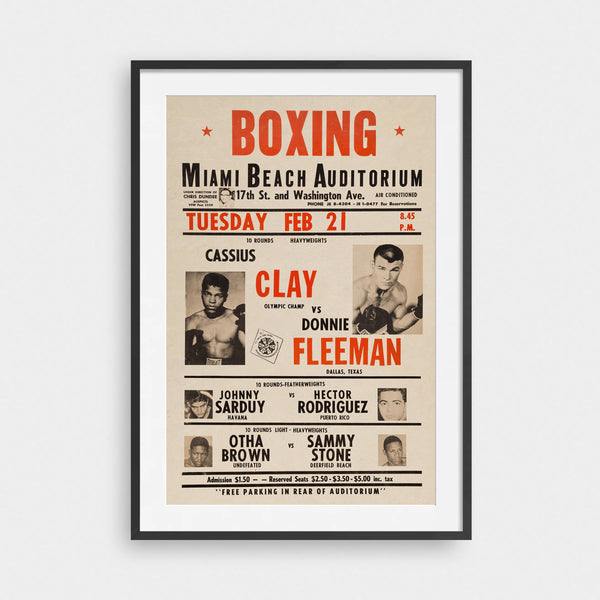 Clay vs Freeman Vintage Poster
