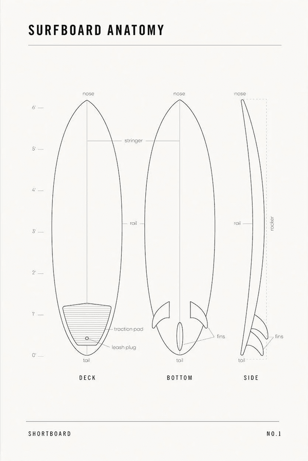 Surfboard Anatomy No.1: Shortboard