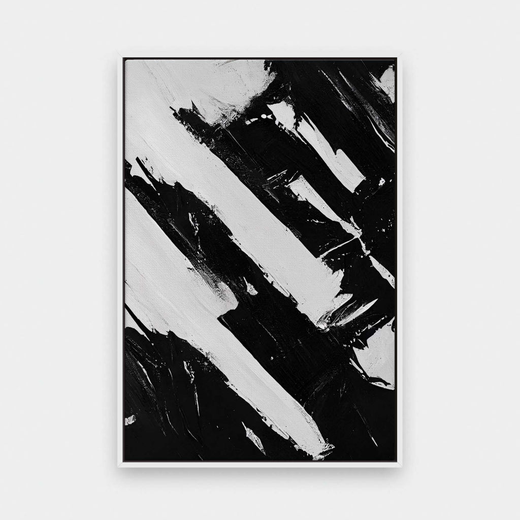 Peaks No. 1 - abstract, black and White, creator, painting, portrait canvas - LNDN GRAY