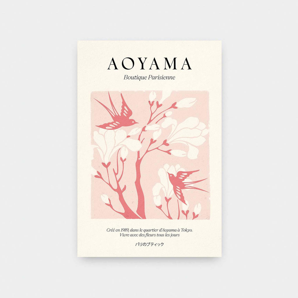 Flower Market Aoyamo - color, floral, Graphic, illustration, portrait print, poster, Travel - LNDN GRAY