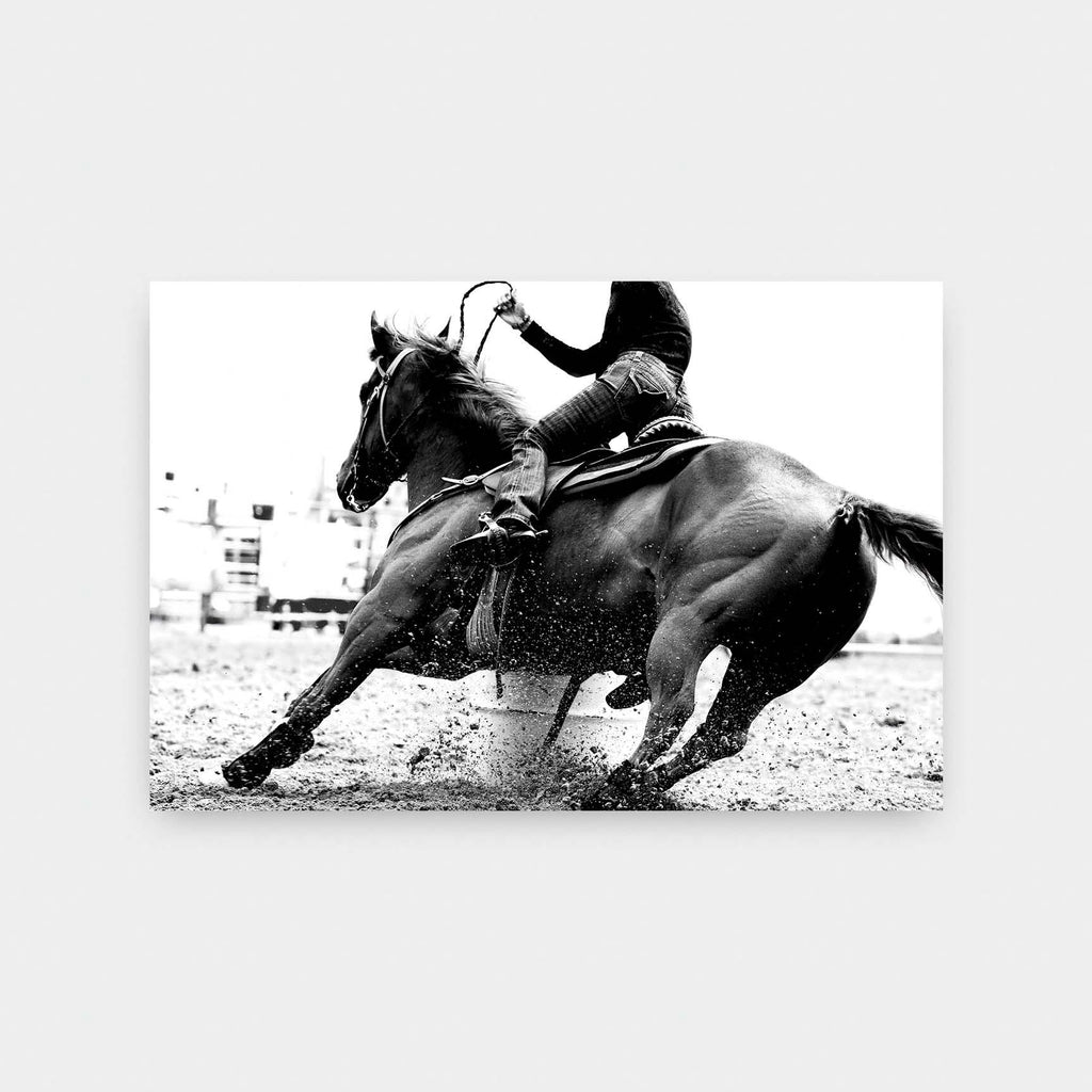 Barrel Race - beach, black and White, cowgirl, featured, photography, portrait print, Travel, Vintage - LNDN GRAY