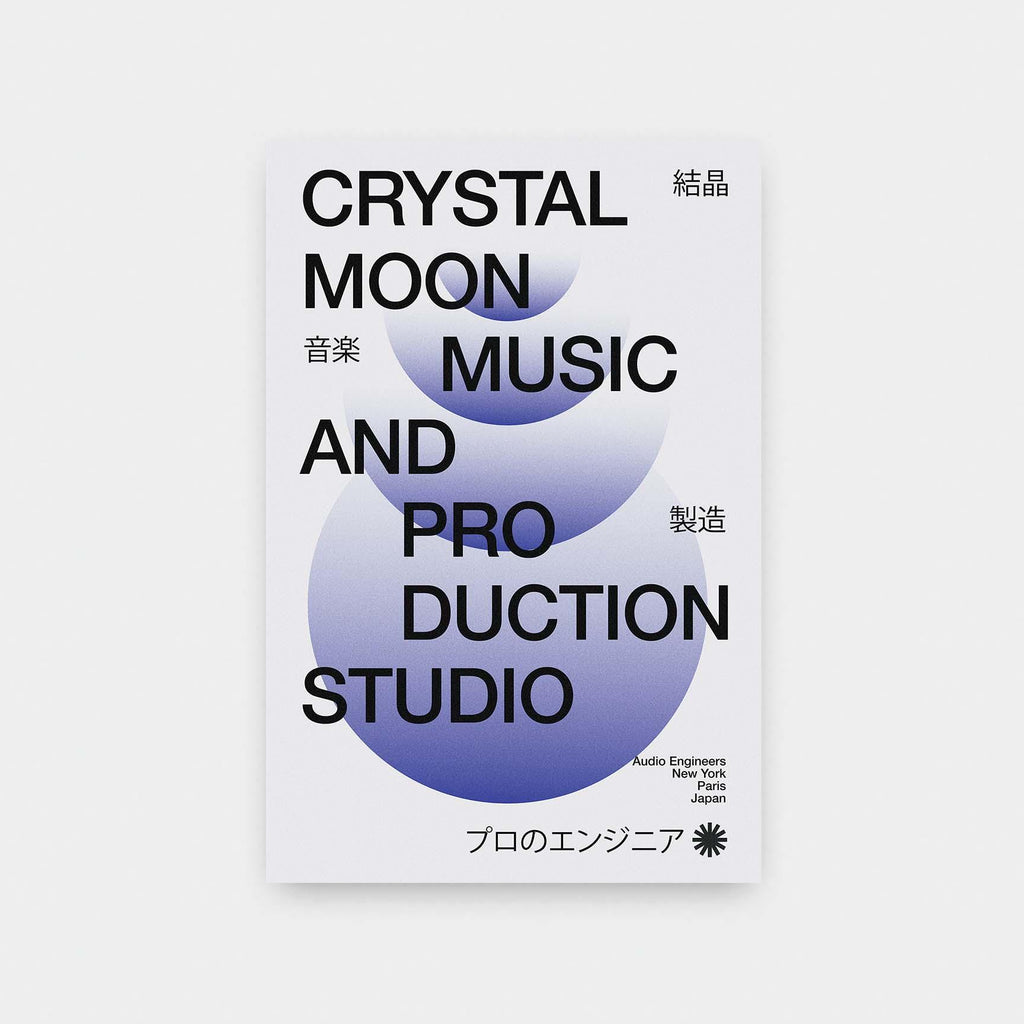 Crystal Moon Studio - Graphic, music, portrait print, poster, Typography - LNDN GRAY