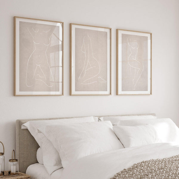 Feminine Contours No.1 - Classical, featured, illustration, Nude, portrait print, poster, woman - LNDN GRAY