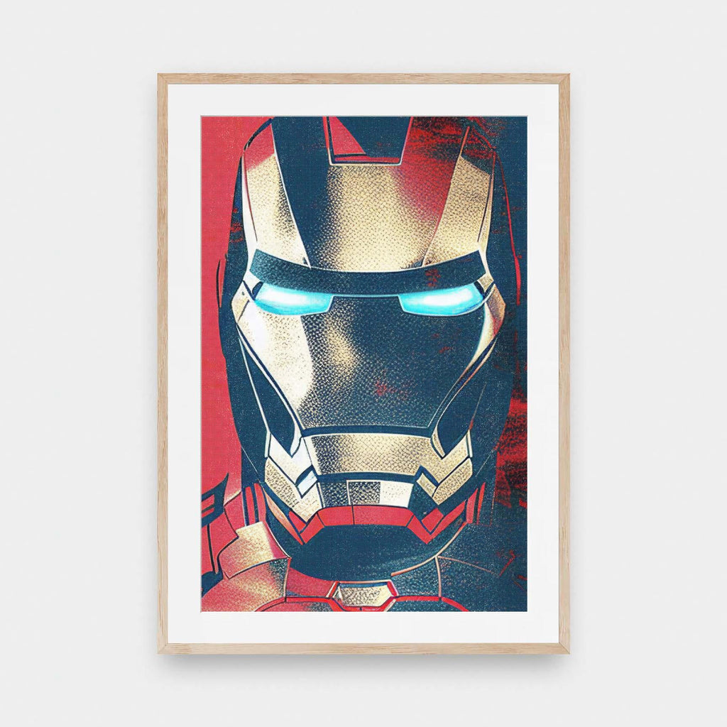 Iron Billionaire - color, Graphic, Hero, illustration, pop art, portrait print, poster - LNDN GRAY