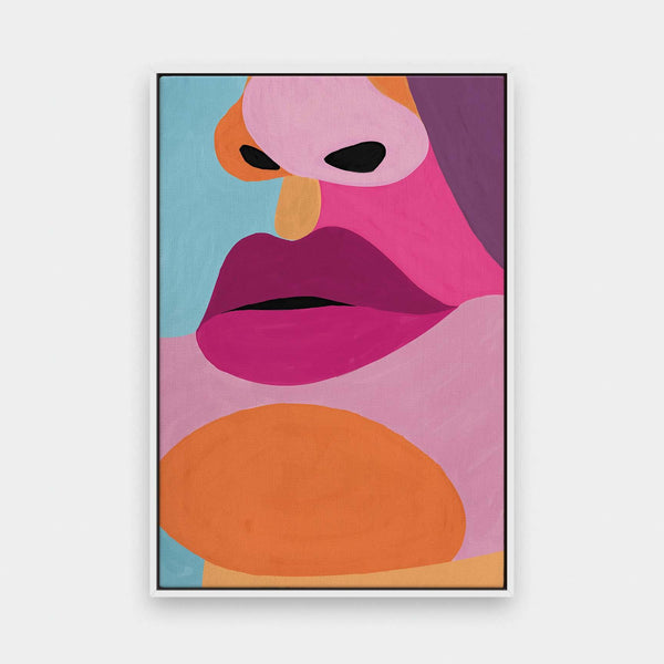 Love Lips 2 - abstract, color, painting, portrait canvas - LNDN GRAY