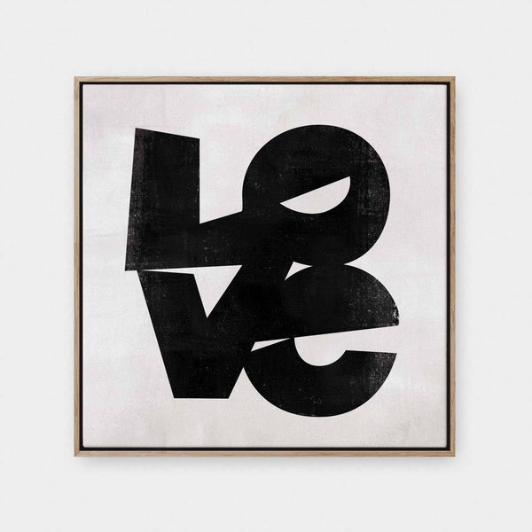 Love - abstract, black and White, featured, fresh, quotes, square canvas - LNDN GRAY
