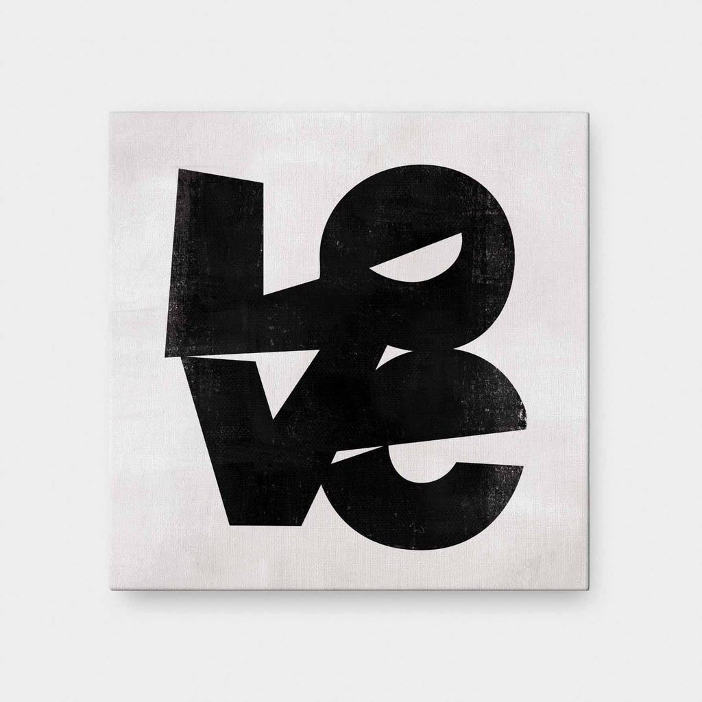 Love - abstract, black and White, featured, fresh, quotes, square canvas - LNDN GRAY