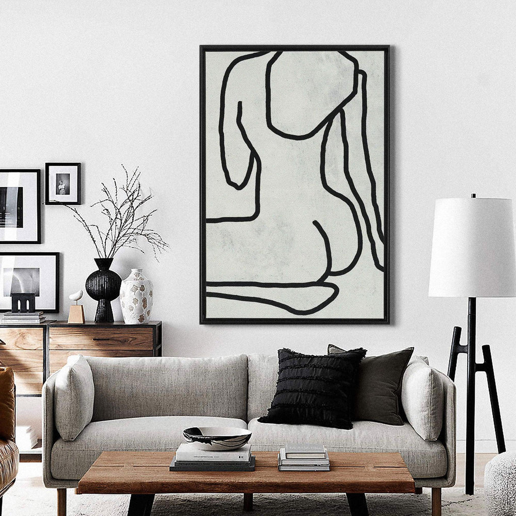 Outines No.1 - abstract, black and White, Nude - LNDN GRAY