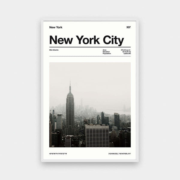 City Specs New York - black and White, Cities, photography, portrait print, Travel - LNDN GRAY
