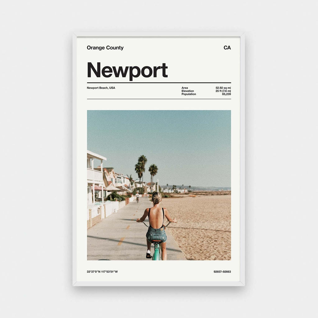 City Specs Newport - beach, Cities, color, photography, portrait print, poster - LNDN GRAY