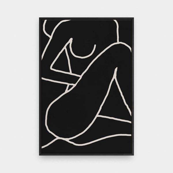 Pose No.1 - abstract, black and White, featured, fresh, Nude, portrait canvas - LNDN GRAY