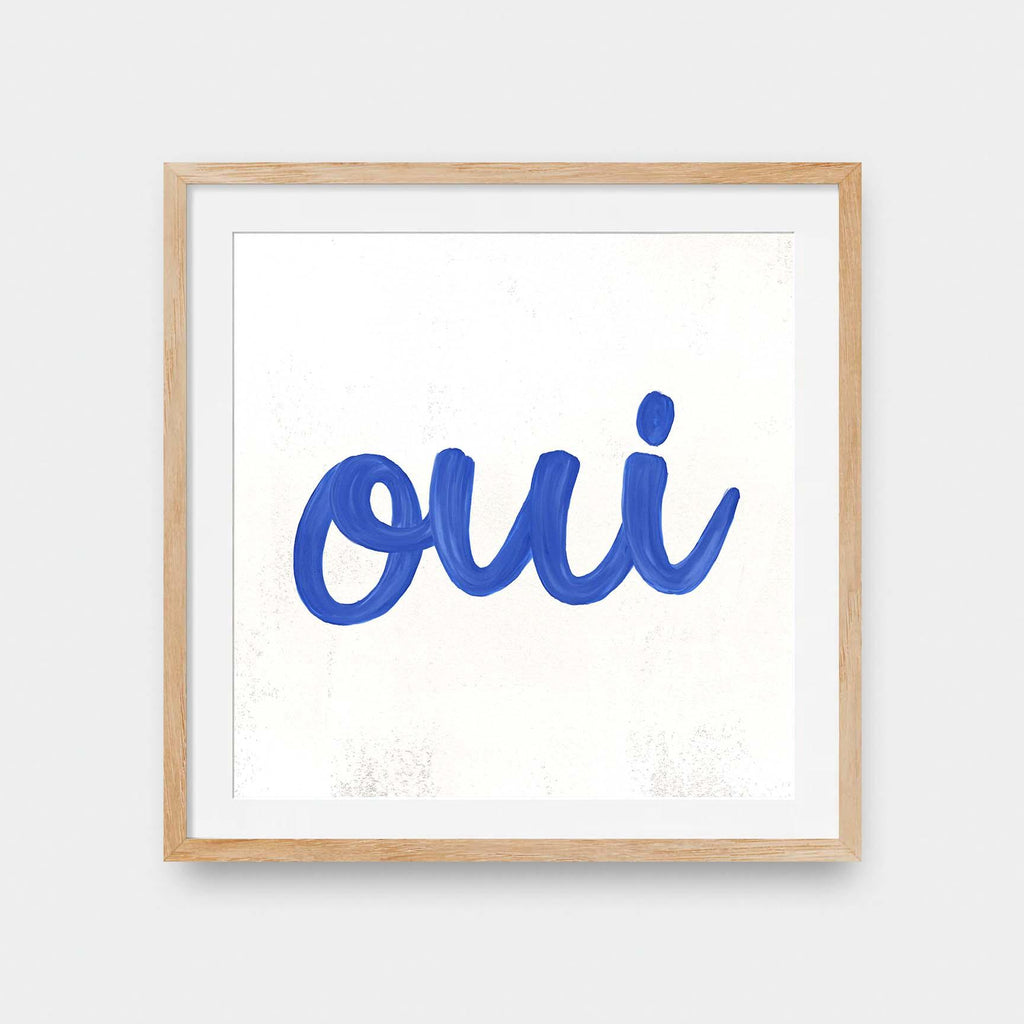 oui - color, featured, painting, quotes, square print, Travel, Typography - LNDN GRAY