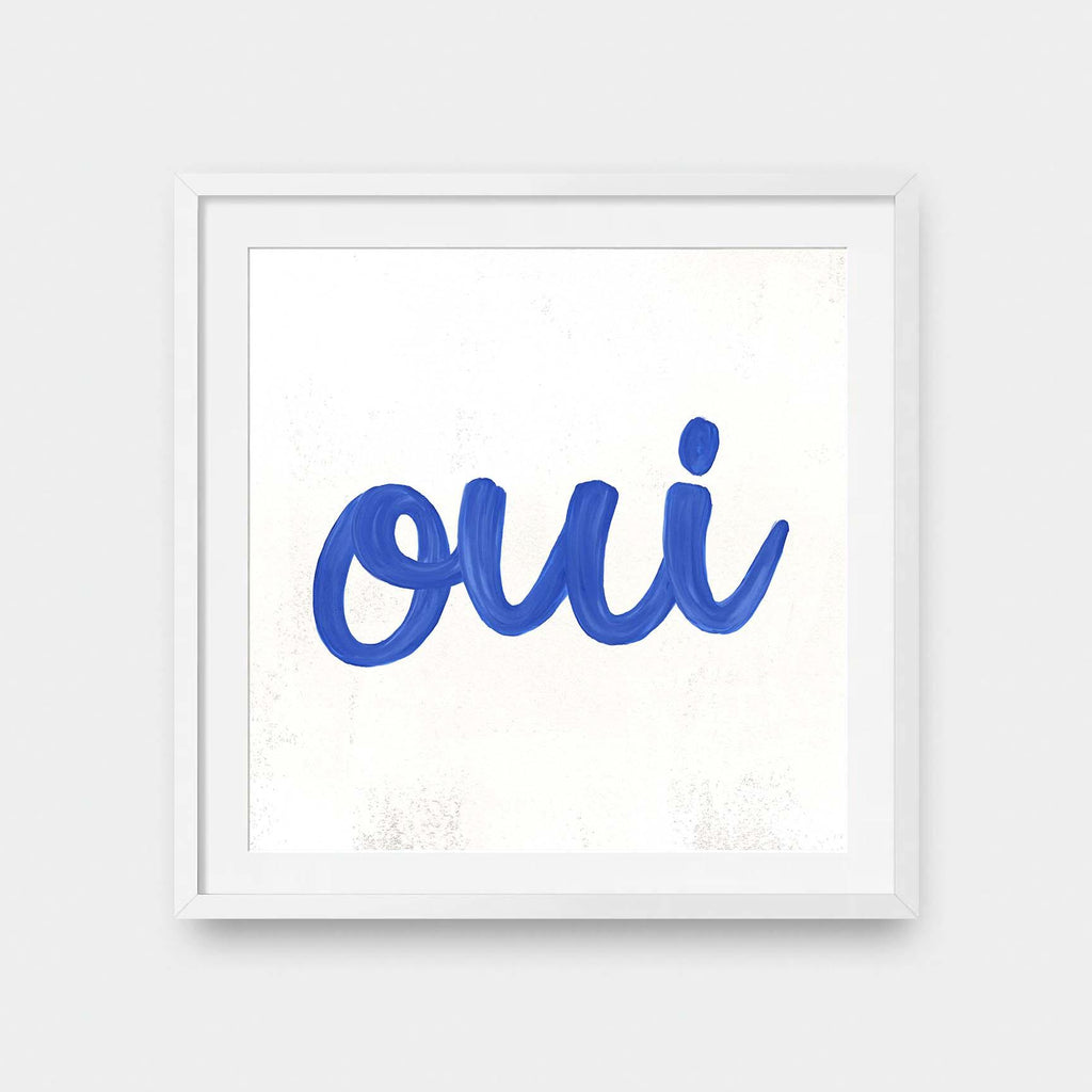 oui - color, featured, painting, quotes, square print, Travel, Typography - LNDN GRAY