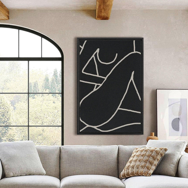 Pose No.1 - abstract, black and White, featured, fresh, Nude, portrait canvas - LNDN GRAY