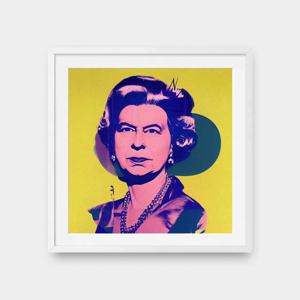 The Queen - color, Graphic, illustration, pop art, square print, Travel - LNDN GRAY