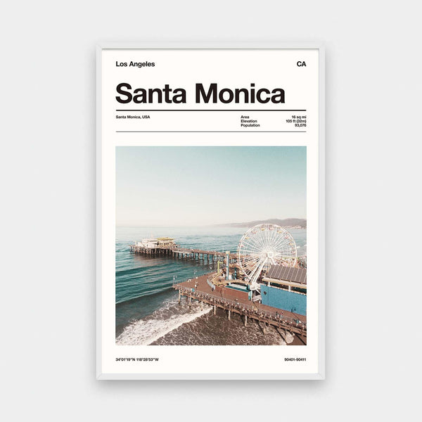 City Specs Santa Monica - beach, Cities, color, photography, portrait print - LNDN GRAY
