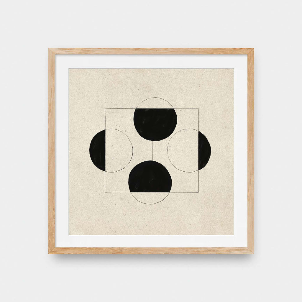 Half Forms no. 2 - abstract, black and White, featured, illustration, Office, square print - LNDN GRAY