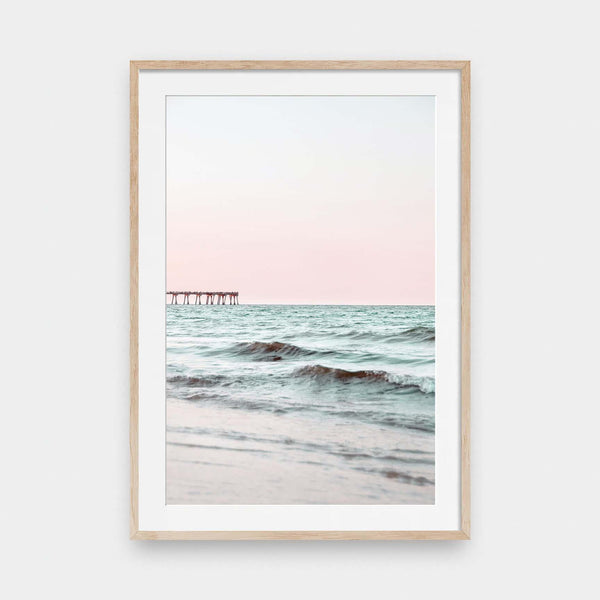 Pier at sunset - beach, color, photography, portrait print, Travel - LNDN GRAY