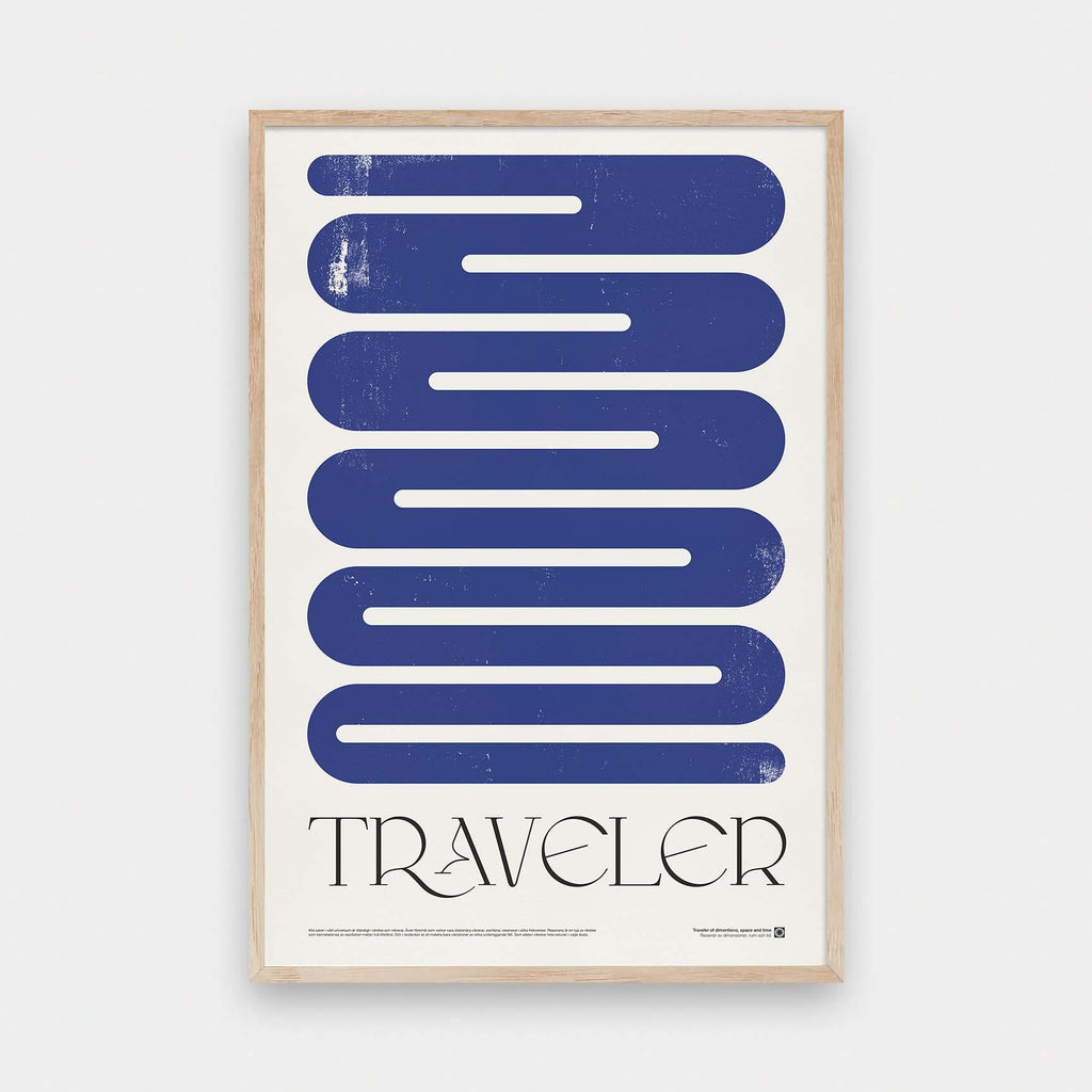 Traveler - color, Graphic, portrait print, poster - LNDN GRAY