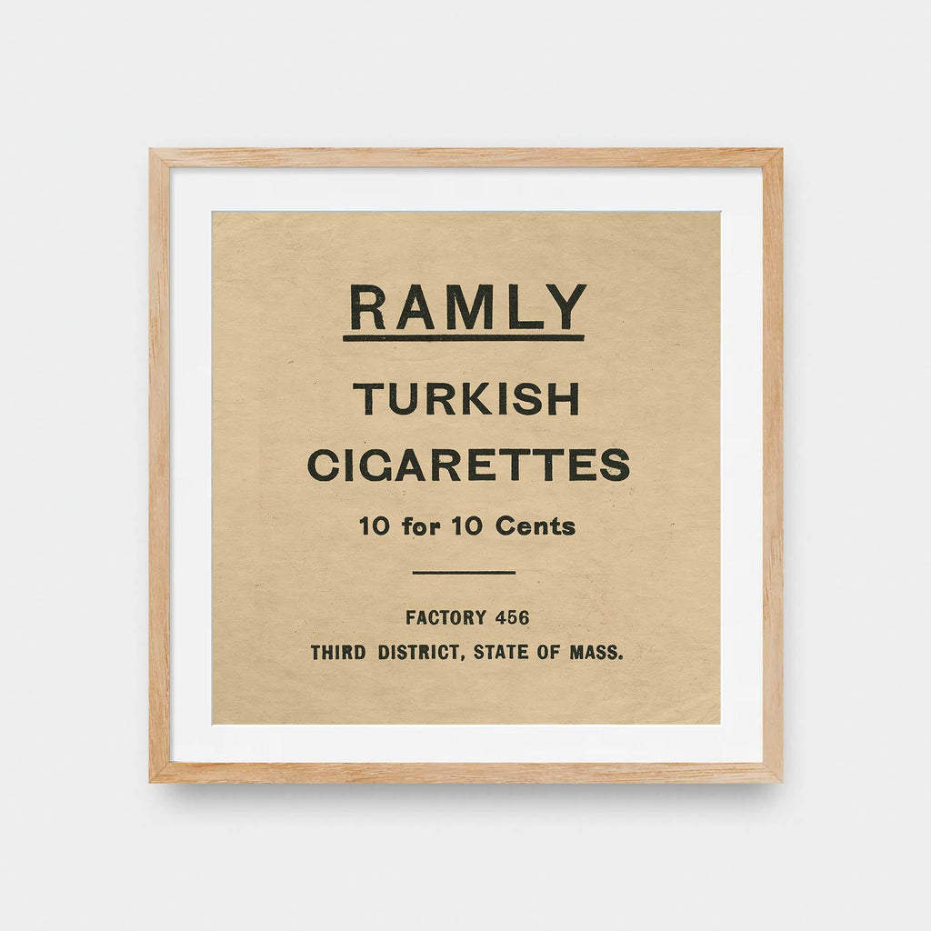 Turkish Cigarettes - poster, square print, Vintage - LNDN GRAY