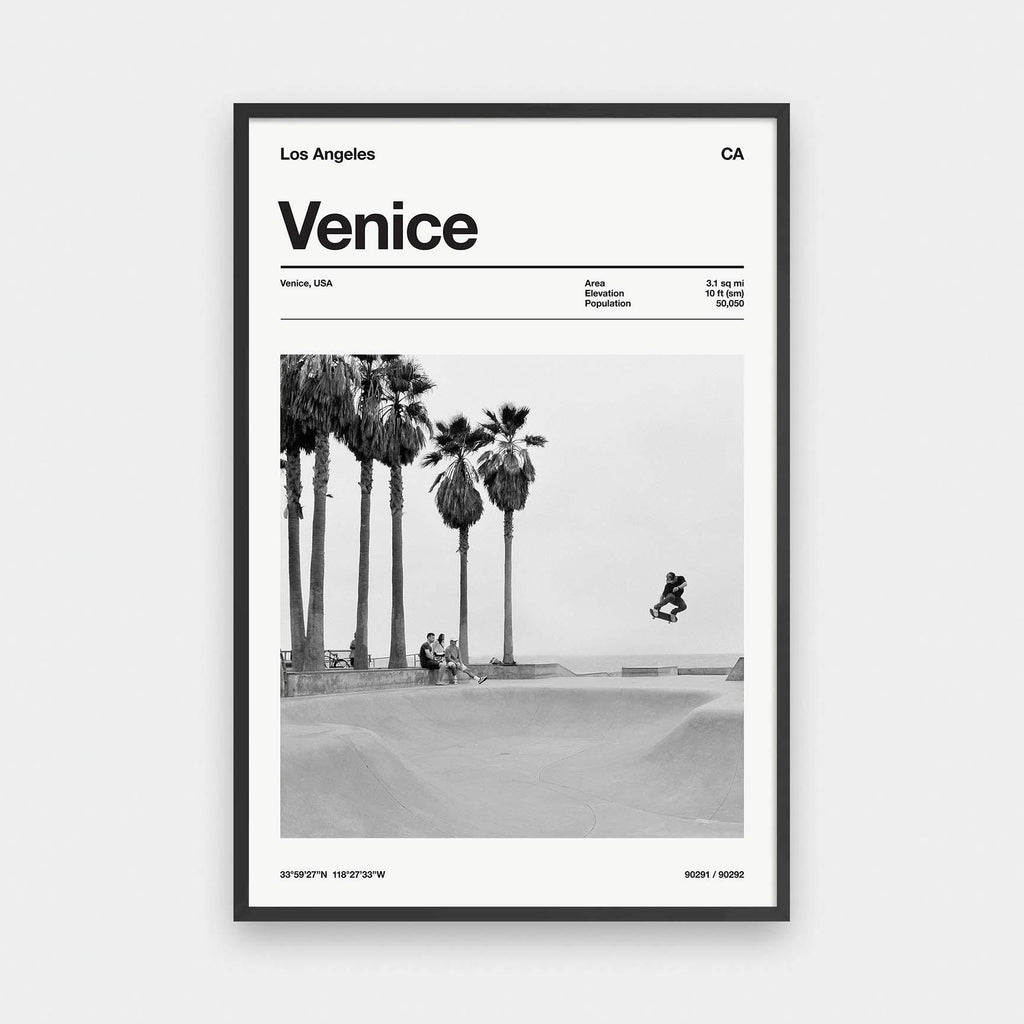 City Specs Venice Beach - beach, black and White, Cities, photography, portrait print, Travel - LNDN GRAY